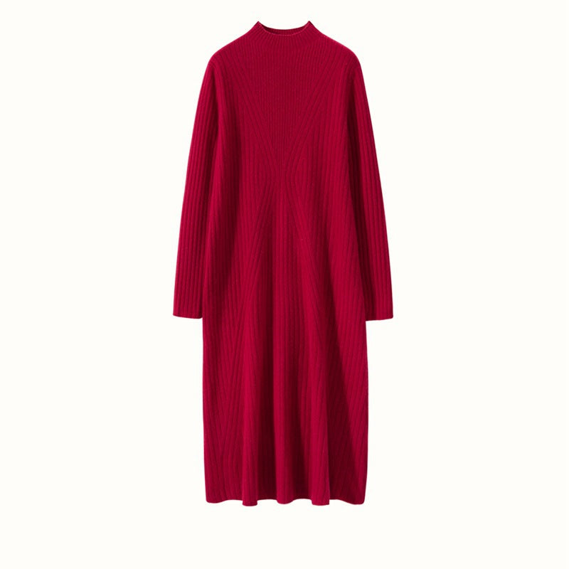 New autumn and winter cashmere dress