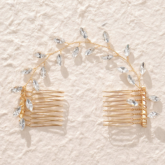 Handmade rhinestone hair comb