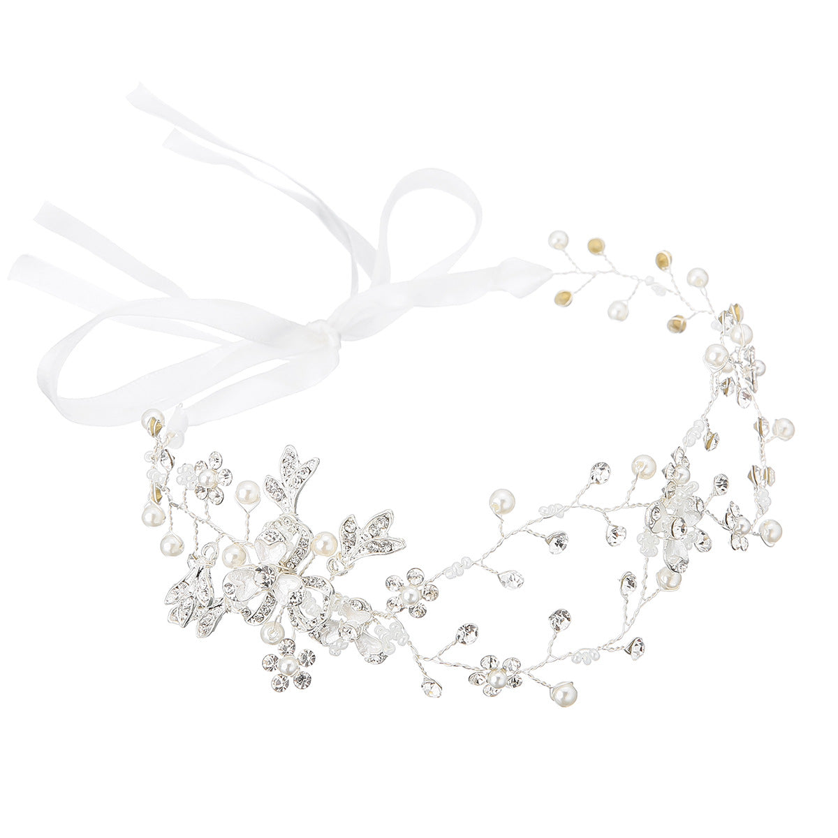 Bridal hair accessories handmade pearl headband