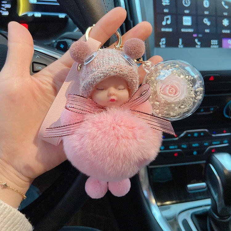 Cute and soft doll keychain