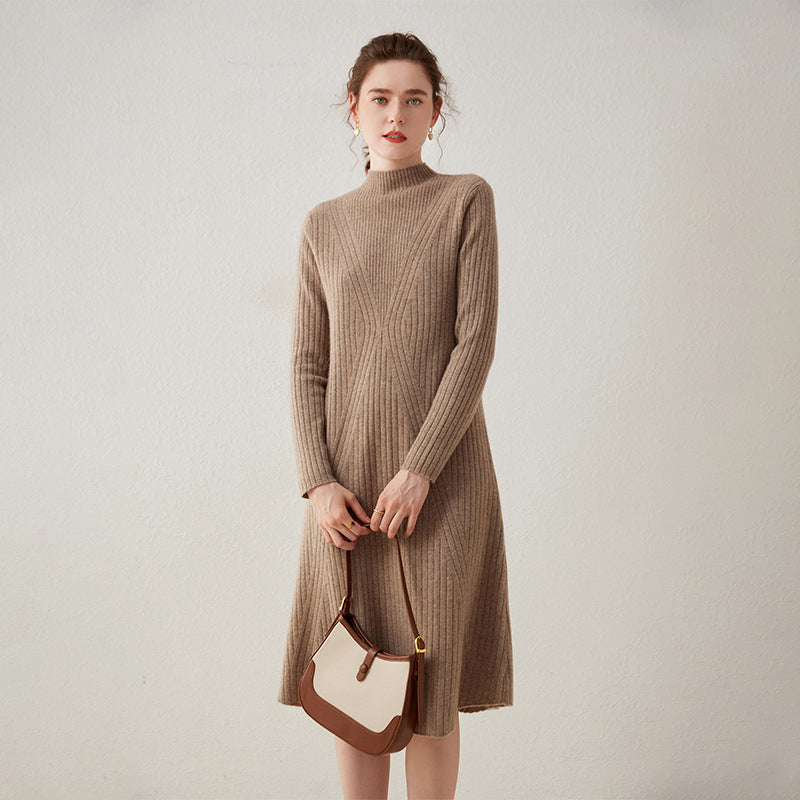 New autumn and winter cashmere dress