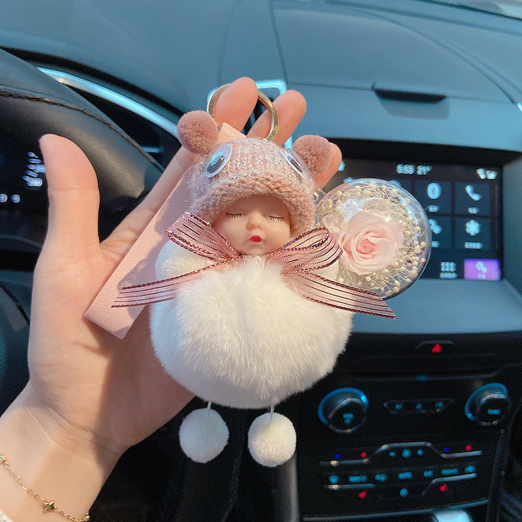 Cute and soft doll keychain