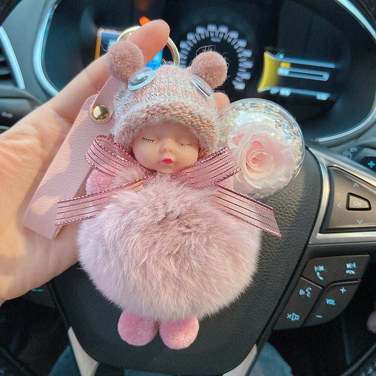 Cute and soft doll keychain