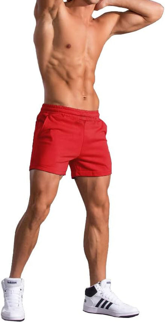 Men Bodybuilding Gym Workout Shorts Running Sports Fitness Cotton